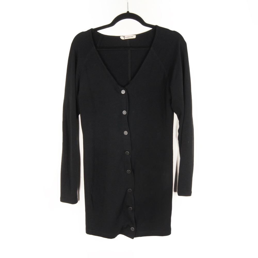 Alexander Wang T Black Long Sleeve Cardigan Sweater